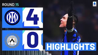 INTERUDINESE 40  HIGHLIGHTS  Lautaro continues scoring streak  Serie A 202324 [upl. by Ecnerwaled786]