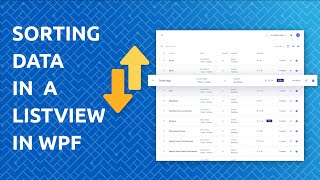 Data Sorting In a ListView WPF [upl. by Lurline695]