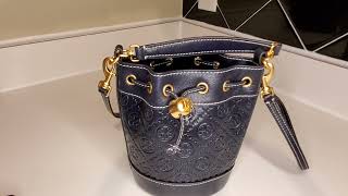 Tory Burch T Monogram Mini Bucket BagWhat fits [upl. by Ima]