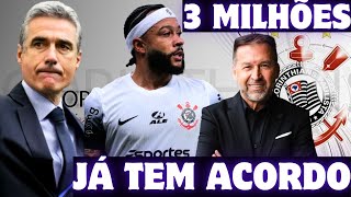 Corinthians Já Tem Acordo Com Luís Castro Memphis Manda Recado A Torcida e Mais [upl. by Ahasuerus]