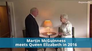 Martin McGuinness meets Queen Elizabeth 2016 [upl. by Soble]