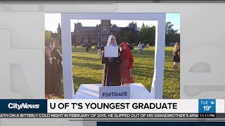 17yearold girl is U of Ts youngest graduate [upl. by Akienat779]