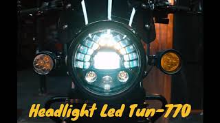 Đèn pha Headlight Led Tun770 7inch dành cho xe Classic [upl. by Oicaro92]