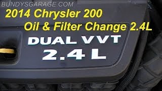 DIY2011  2014 Chrysler Dodge Jeep 200 24 Liter Oil and Filter Change  Bundys Garage [upl. by Argent]