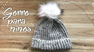 GORRO PARA NIÑOS EN TELAR CIRCULAR  Daniis Ways ♡ [upl. by Lothaire954]