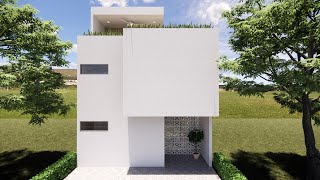 LA MEJOR CASA MINIMALISTA CON JARDÍN LATERAL DE 7X15m 3 dormitorios [upl. by Ut]