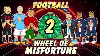 😰FOOTBALL WHEEL OF MISFORTUNE 2😰 Feat Messi Ronaldo Mbappe Haaland  more Frontmen Season 58 [upl. by Aniela]