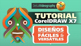 INTERMEDIO TUTORIAL 17 Corel DRAW X6 X7 DISEÑO VERSÁTIL  CÓMO CREAR DISEÑOS FÁCILES [upl. by Ellasal]