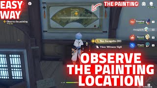 Observe the painting genshin impact Wangshu Quest Guide  The painting location [upl. by Aihsinyt]