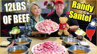 12LBS of Beef Shabu in Taiwan w Randy Santel  Ultimate Hotpot Challenge  台湾大胃王挑戰 RainaisCrazy [upl. by Jeu]