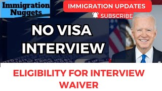 US VISA INTERVIEW WAIVERGOOD NEWS breakingnews usimmigration news [upl. by Lerud]