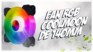 FAN RGB Coolmoon de 140mm DO ALIEXPRESS [upl. by Yaakov331]