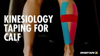 Kinesiology Taping for Calf Pain  How To Strap The Calf Using Kinesiology Tape [upl. by Johnathon]