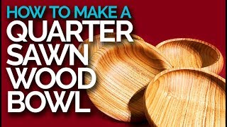 How To Make Quarter Sawn Wood Bowl  Woodturning Video [upl. by Nhguaval283]