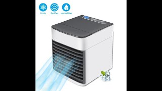 Mini Air Cooler Mini Portable Air Conditioner Humidifier Purifier  Jazpcom [upl. by Laris690]