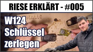 Mercedes Benz W124 Infrarotschlüssel zerlegen für Reparatur Batteriewechsel Riese erklärt 005 [upl. by Lindberg]