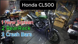 Honda CL500 Fitting Accessories [upl. by Adyahs]