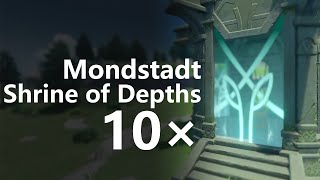 All 10 Mondstadt Shrine of Depths amp Keys Location  Genshin Impact [upl. by Leirda254]