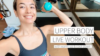 LIVE QUARANTINE UPPER BODY WORKOUT 41720  light dumbbells optional  Dr LA Thoma Gustin [upl. by Libby]