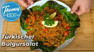 Türkischer Bulgursalat  gesundes und leckeres Rezept  Kisir Rezept [upl. by Anitnoc822]