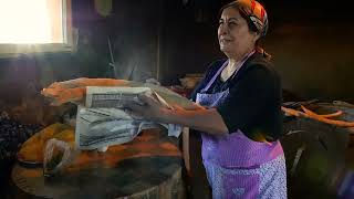 ONE DAY OF LIFE IN THE CAUCASUS MOUNTAINS COOKING TRADITIONAL FOOD [upl. by Aiksas575]