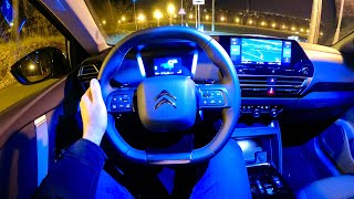 New Citroen C4 2021  NIGHT POV test drive amp REVIEW Shine 130 HP PureTech EAT8 [upl. by Krahmer]