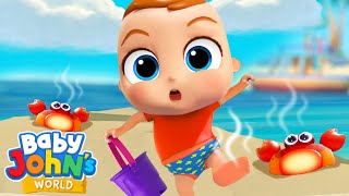 Hot And Cold At The Beach Opposites Song  Playtime Songs amp Nursery Rhymes by Baby John’s World [upl. by Ainwat]