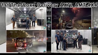 1st Delivery Of Thar Roxx AX7L AMT 4X4 Top Model [upl. by Grishilda]