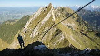 Via Ferrata Gantrisch  overhanging walls [upl. by Milka949]