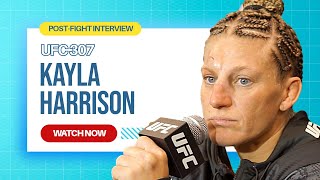 Kayla Harrison talks title path Amanda Nunes and more after UFC 307 win [upl. by Grefe175]