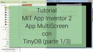 Tutorial 13  App MultiScreen con TinyDB  MIT App Inventor 2 [upl. by Volny]