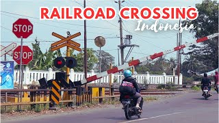 RAILROAD CROSSING INDONESIA  Galeri Kereta Api [upl. by Mcgruter399]