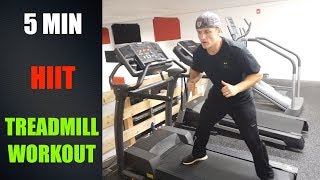 Intense 5 Minute HIIT Treadmill Workout [upl. by Milurd]