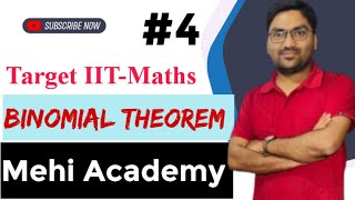 Binomial Theorem  XI  IIT JEE  Mehi Academy Delhi Live Stream  L4 I [upl. by Aitrop]