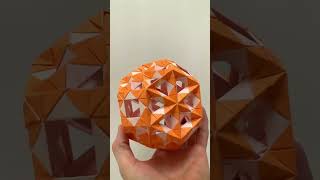 “too easy” simple spherical polyhedron origami Art sculpture handmade artwork [upl. by Vento]