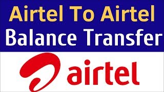 Airtel To Airtel Balance Transfer Share TalkTime [upl. by Reggy638]