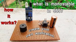 Monostable timer using 555 Explained in tamil  how to make application using monostable multivibra [upl. by Fulbright619]