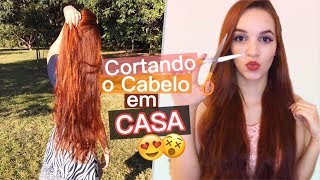 Cortando o cabelo em casa  Corte reto sozinha e sem medo  Debora Freitas [upl. by Carie]