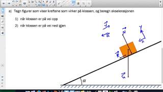 Bevegelse amp krefter på skråplan [upl. by Glass]