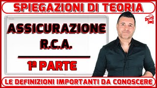 L’ASSICURAZIONE RCA 1º PARTE  SPIEGAZIONI TEORICHE PER L’ESAME  TUTTO QUELLO CHE SERVE SAPERE [upl. by Morrissey]