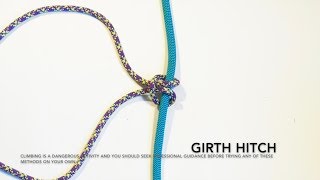 Climbing Knots How to Tie a Girth Hitch Animated Tutorial [upl. by Everrs]