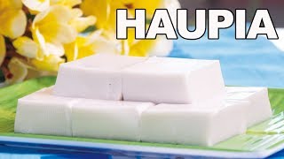 Hawaiian Coconut Pudding HAUPIA Recipe [upl. by Anauj627]