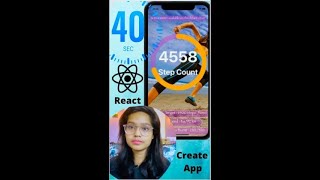 Step Counter Pedometer App in 40 secs reactnative shorts coding [upl. by Alleram]