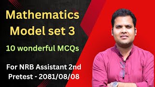 NRB Assistant 2nd Pretest Exam 20810808  Mathematics MCQs Model set 3 [upl. by Anar128]