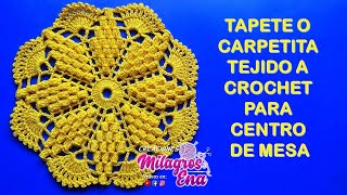 Tapete N° 1 tejido a crochet ESTRELLA EN PUNTO POPCORN para centro de mesa paso a paso [upl. by Nyleikcaj655]