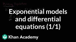 Modeling population with simple differential equation  Khan Academy [upl. by Ramel961]