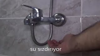 Banyo Bataryası Musluğu Çeşmesi Su Sızdırıyor Kaçırıyor Akıyor Nasıl Yapılır  Batarya Eksantrik [upl. by Asselem]