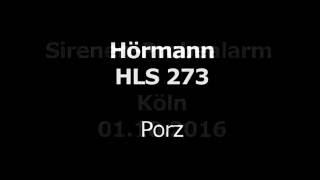 SirenenProbealarm KölnPorz 01102016  Pneumatische Hochleistungssirene Hörmann HLS 273 [upl. by Adnor]