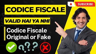 Verifica Codice Fiscale  Codice Fiscale Original Hai Ya Fake  Controllare Codice Fiscale Online [upl. by Amil836]