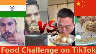 Funny Food Challange On TikTok  Who will win INDIA Vs CHINA  Be Me Stick [upl. by Aniara]